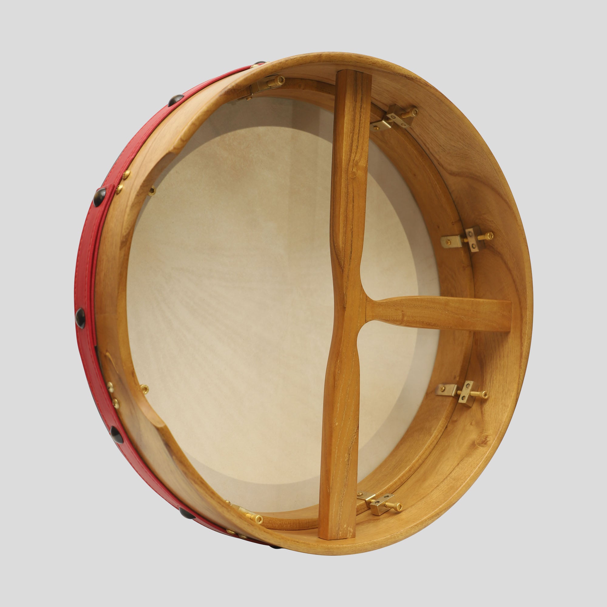 Muzikkon 16"X4" Heartland Tunable Irish Bodhran with T-BAR & Taped Finish Deep Tune