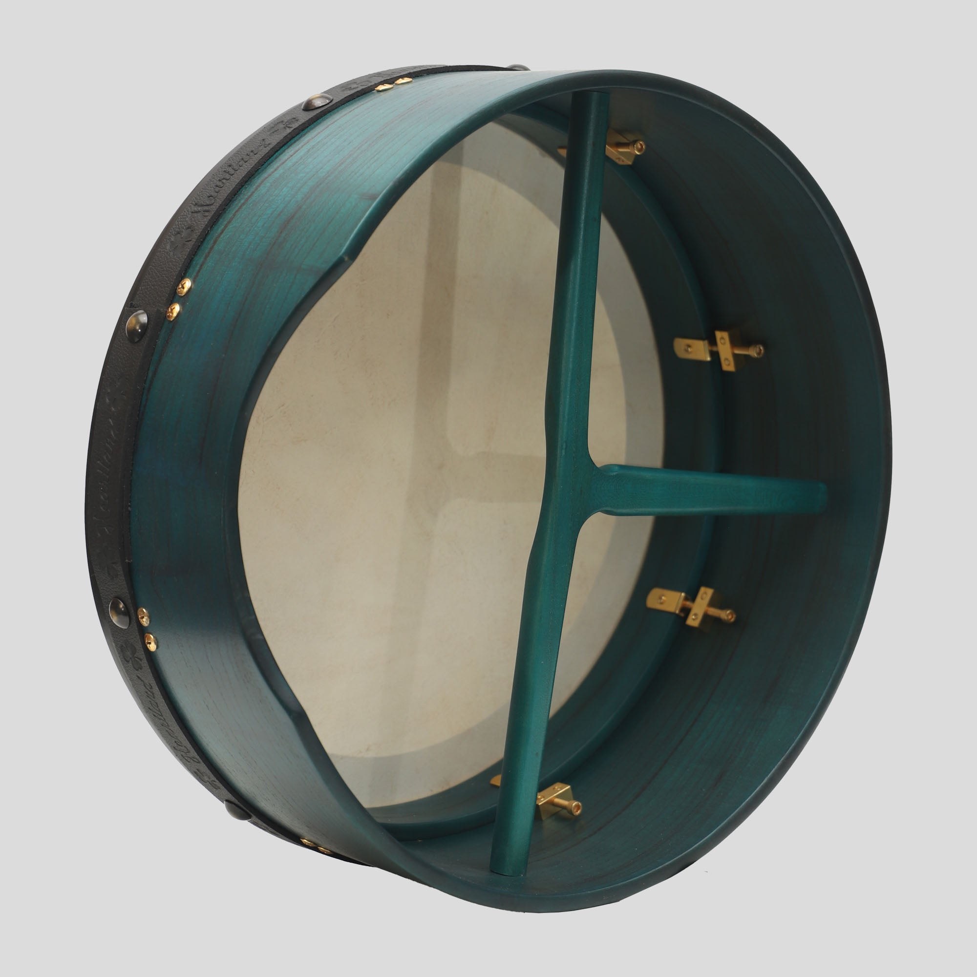 Muzikkon 16"X6" Heartland Tunable Irish Bodhran Drum Deep Rim with T-BAR & Taped Finish Deep Tune, Celtic Irish Bodhran