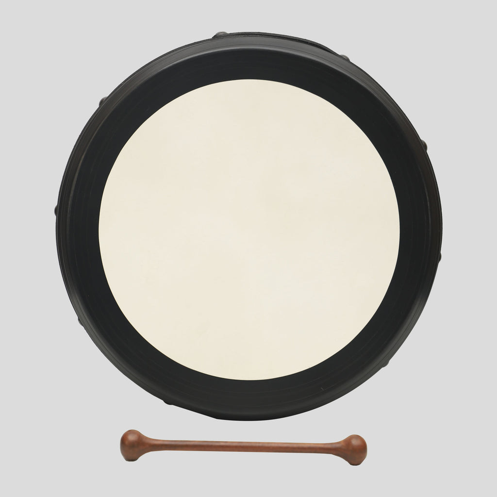 Muzikkon 16"X6" Heartland Tunable Irish Bodhran Drum Deep Rim with T-BAR & Taped Finish Deep Tune, Celtic Irish Bodhran