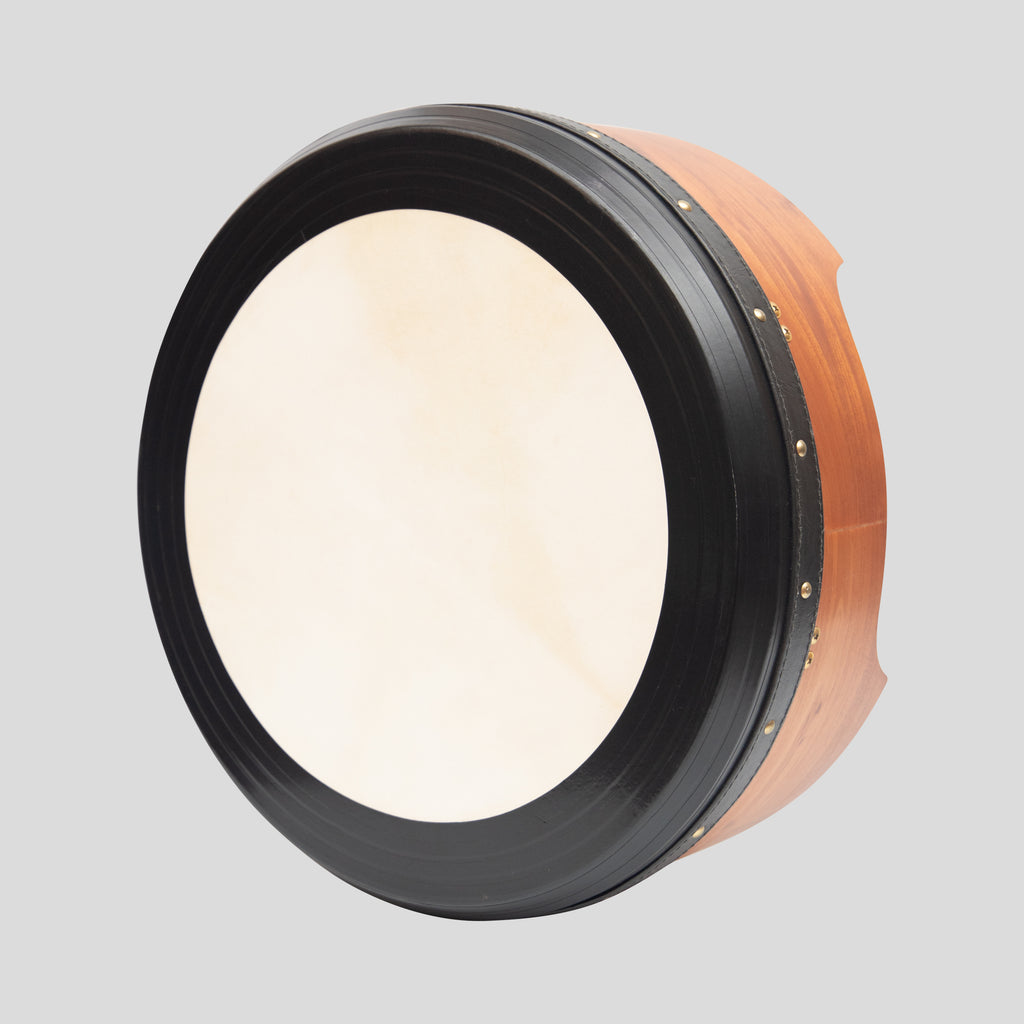 Muzikkon 16"X6" Heartland Tunable Irish Bodhran Drum Deep Rim with T-BAR & Taped Finish Deep Tune, Celtic Irish Bodhran