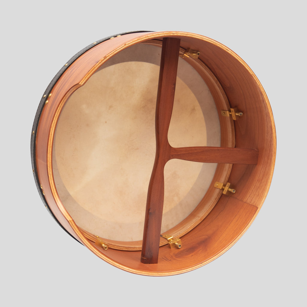 Muzikkon 16"X6" Heartland Tunable Irish Bodhran Drum Deep Rim with T-BAR & Taped Finish Deep Tune, Celtic Irish Bodhran