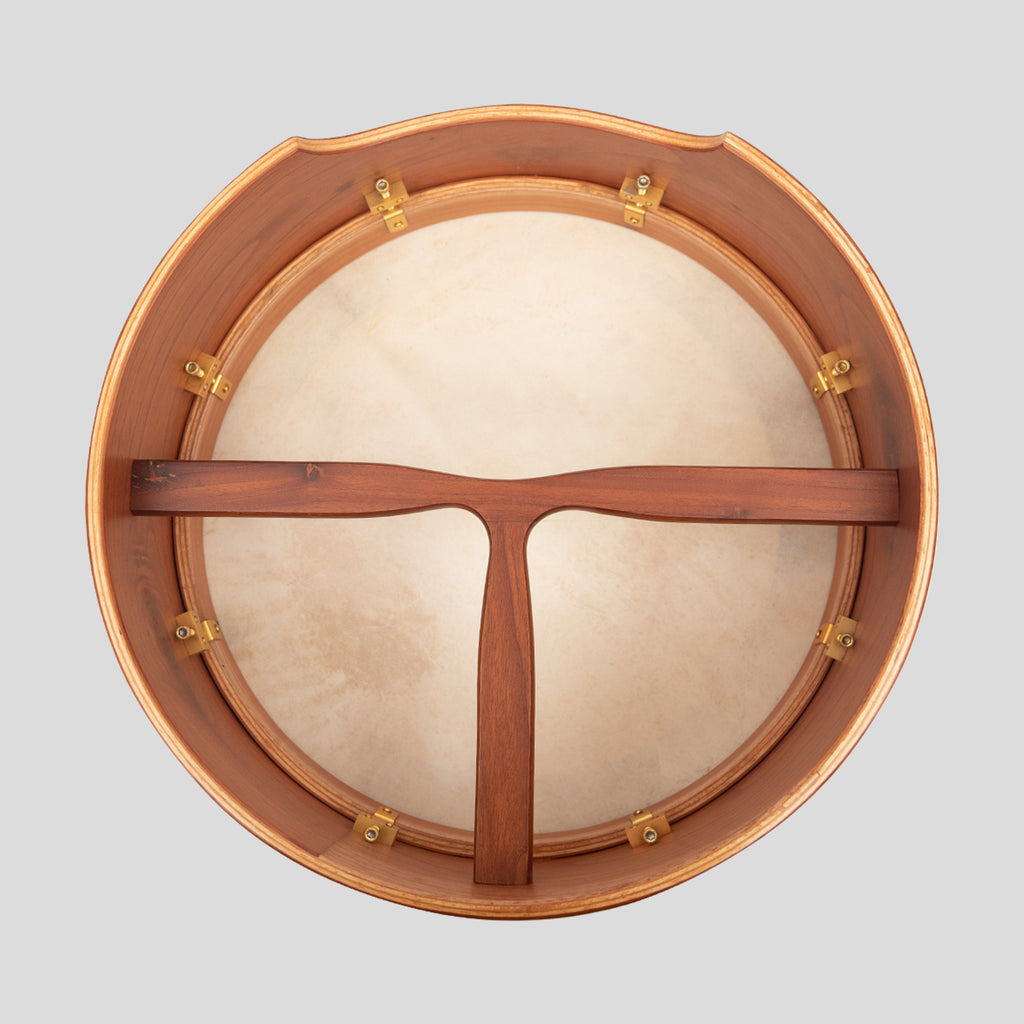 Muzikkon 16"X6" Heartland Tunable Irish Bodhran Drum Deep Rim with T-BAR & Taped Finish Deep Tune, Celtic Irish Bodhran