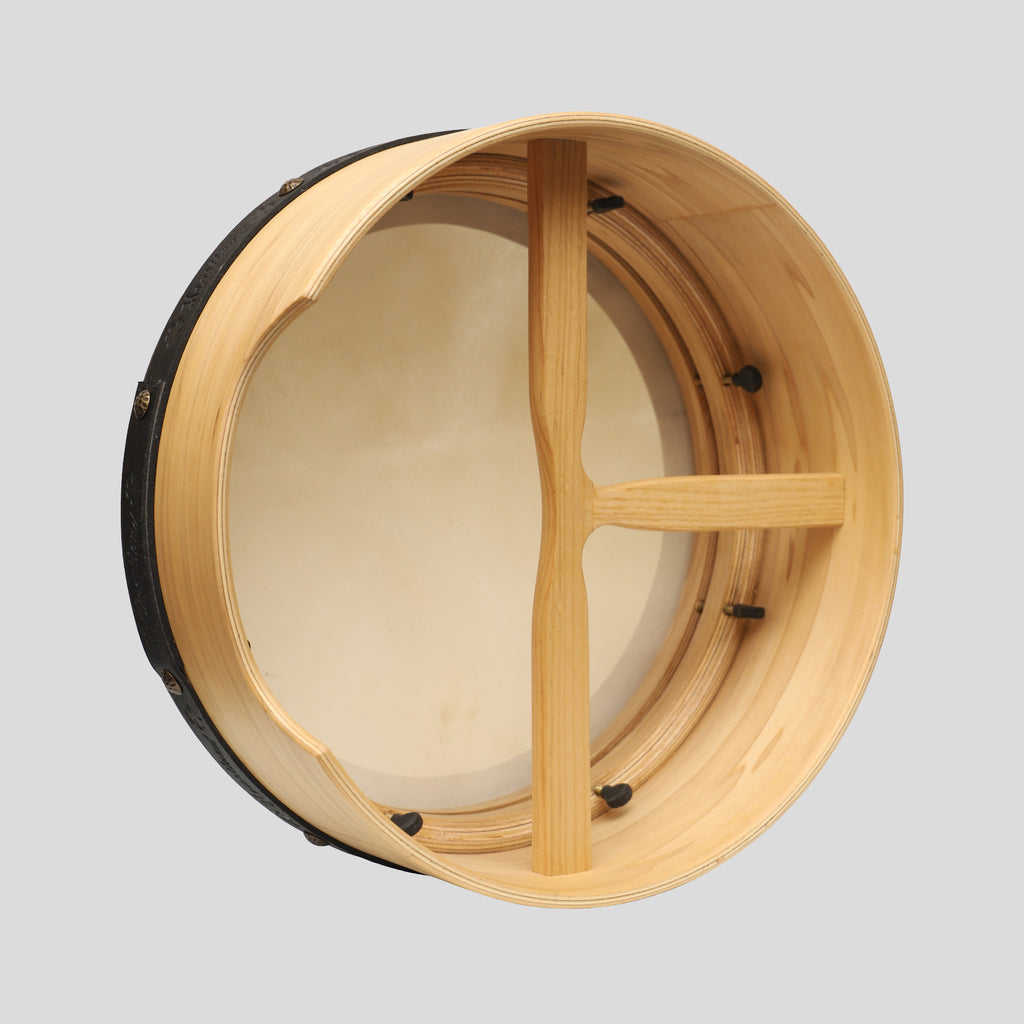 Muzikkon 16”x6" Premium Celtic Irish Bodhran with Easy Tune System Deep Rim T-BAR & Taped Finish