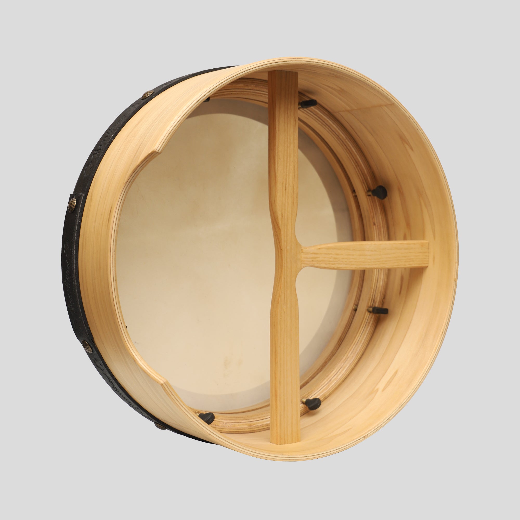 Muzikkon 16”x6" Premium Celtic Irish Bodhran with Easy Tune System Deep Rim T-BAR & Taped Finish