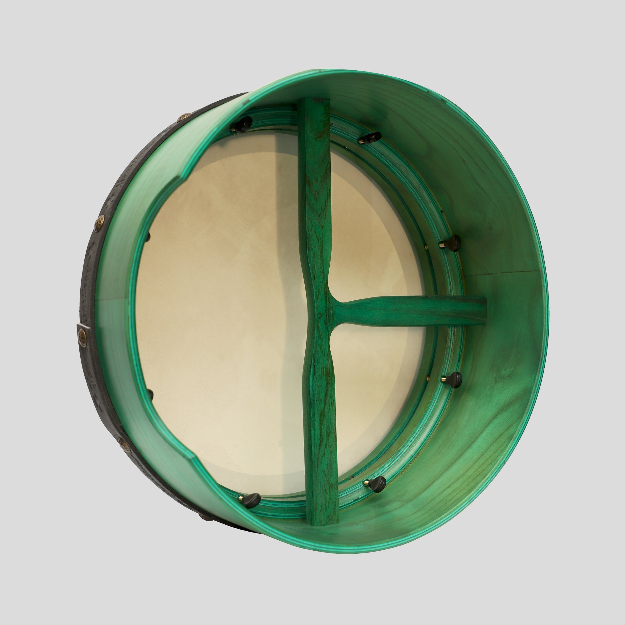 Muzikkon 16”x6" Premium Celtic Irish Bodhran with Easy Tune System Deep Rim T-BAR & Taped Finish