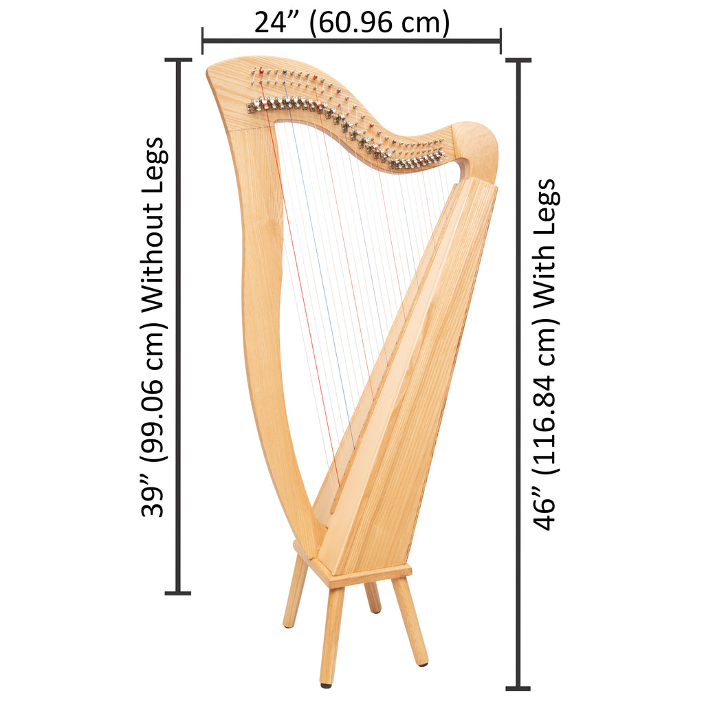 27 String Mchugh Harp Square Back
