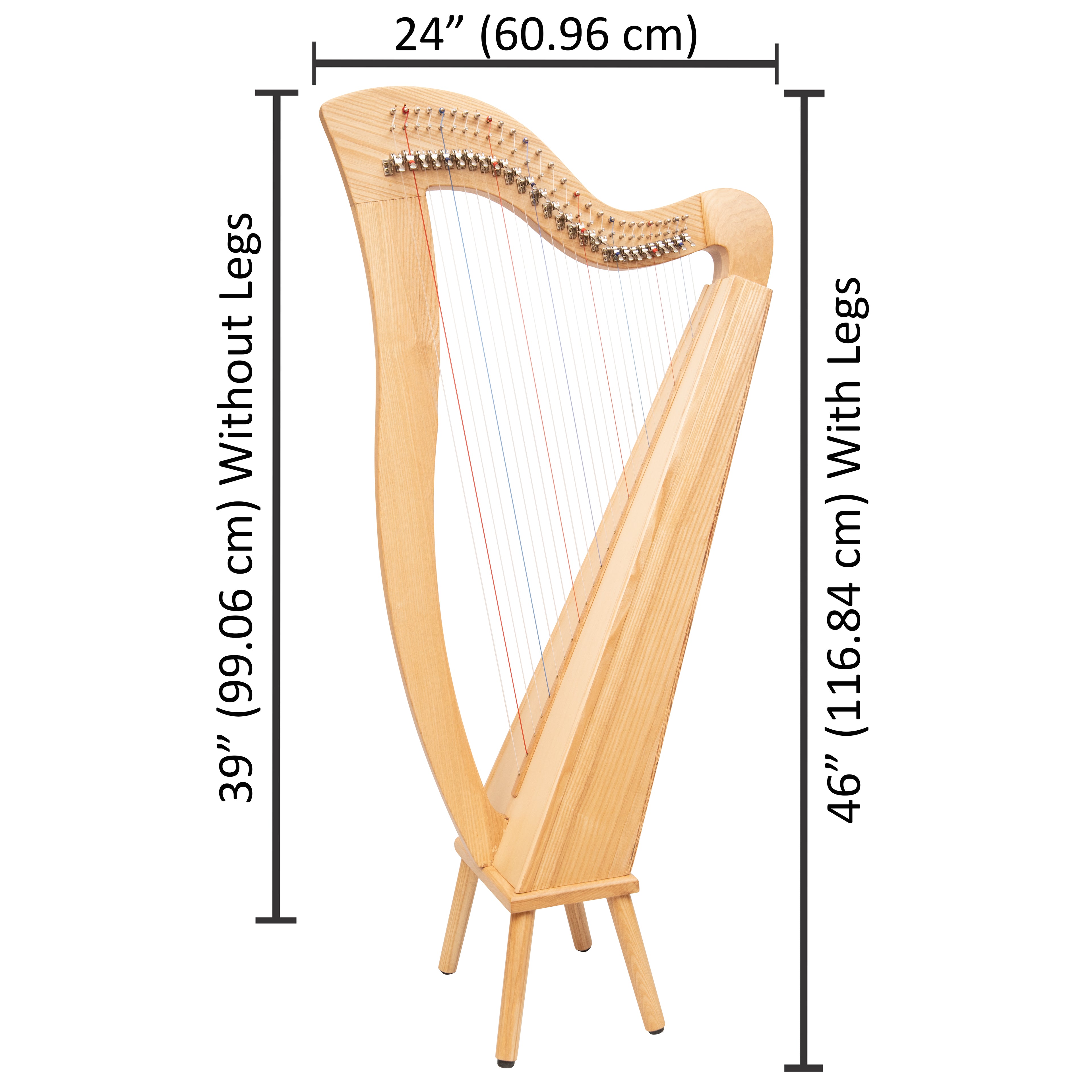 27 String Mchugh Harp Square Back