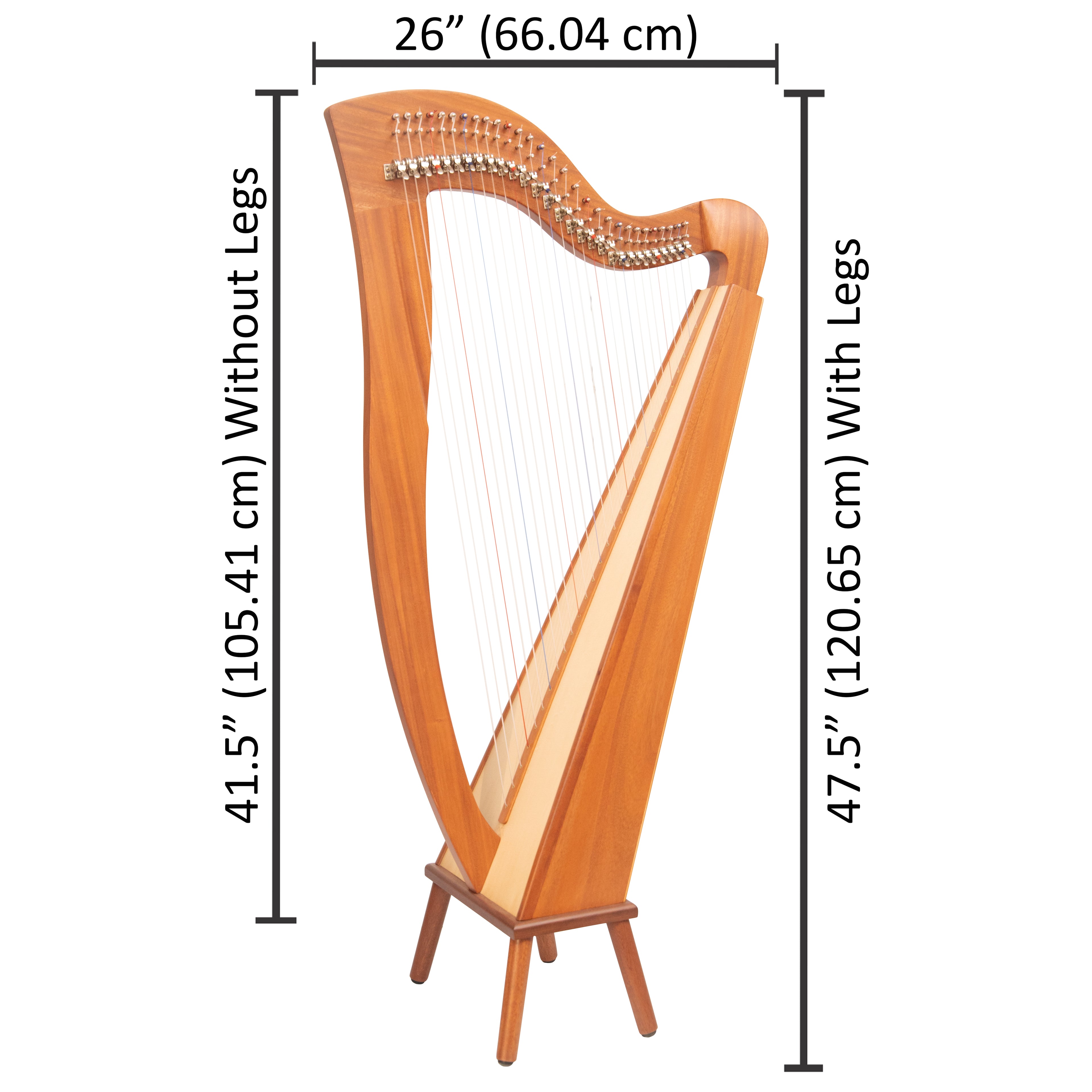 29 String McHugh Harp Square Back