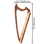 Muzikkon Gothic Harp 19 String Rosewood