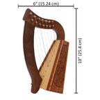 Muzikkon O'Carolan Harp, 7 String Rosewood Celtic Dragon