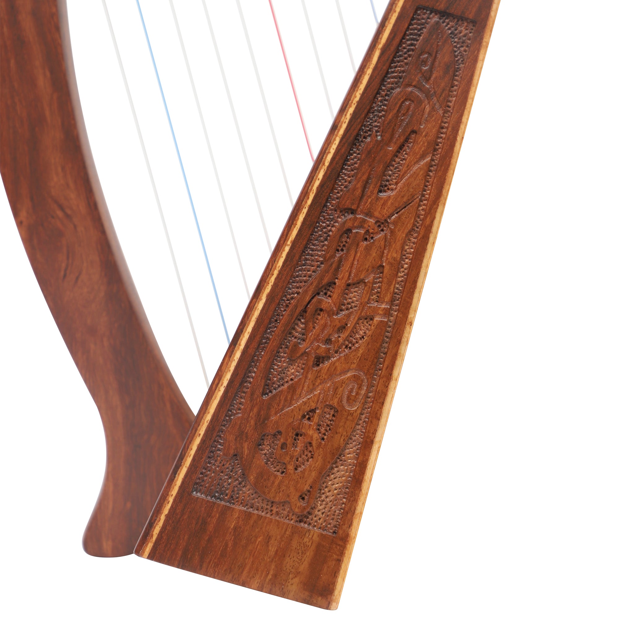 Muzikkon O'Carolan Harp, 9 Strings Rosewood Celtic Dragon