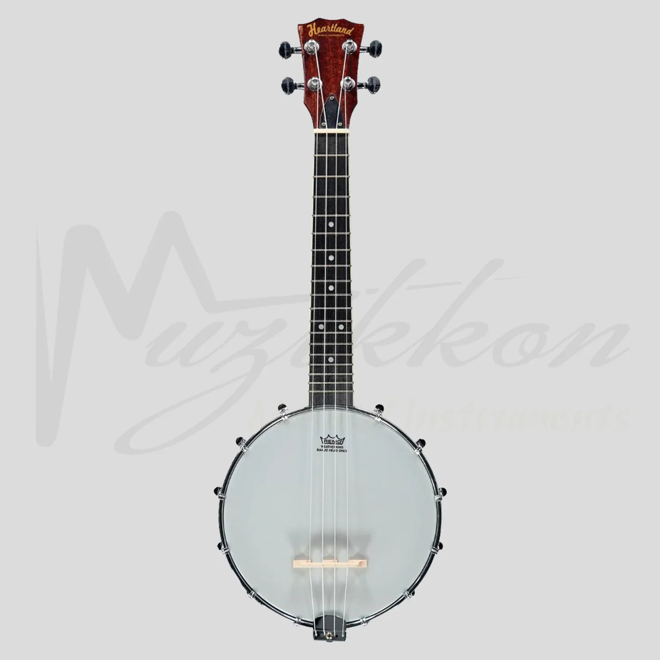 New Heartland Banjolele cu 4 corzi, ukulele banjo, 23 inch, lemn de mahon de concert