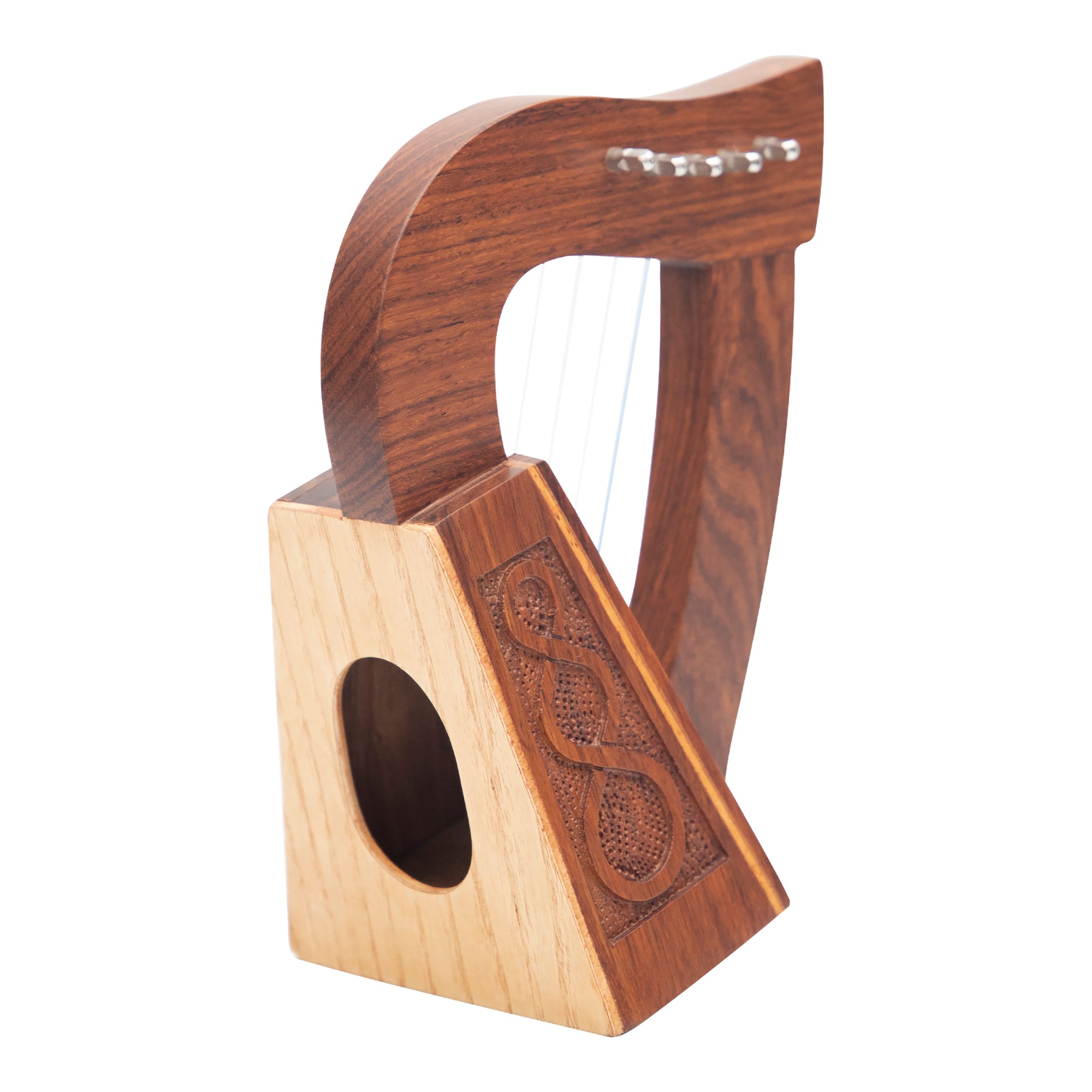 O'carolan Harp, 5 String Rosewood Knotwork