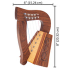O'carolan Harp, 5 String Rosewood Knotwork