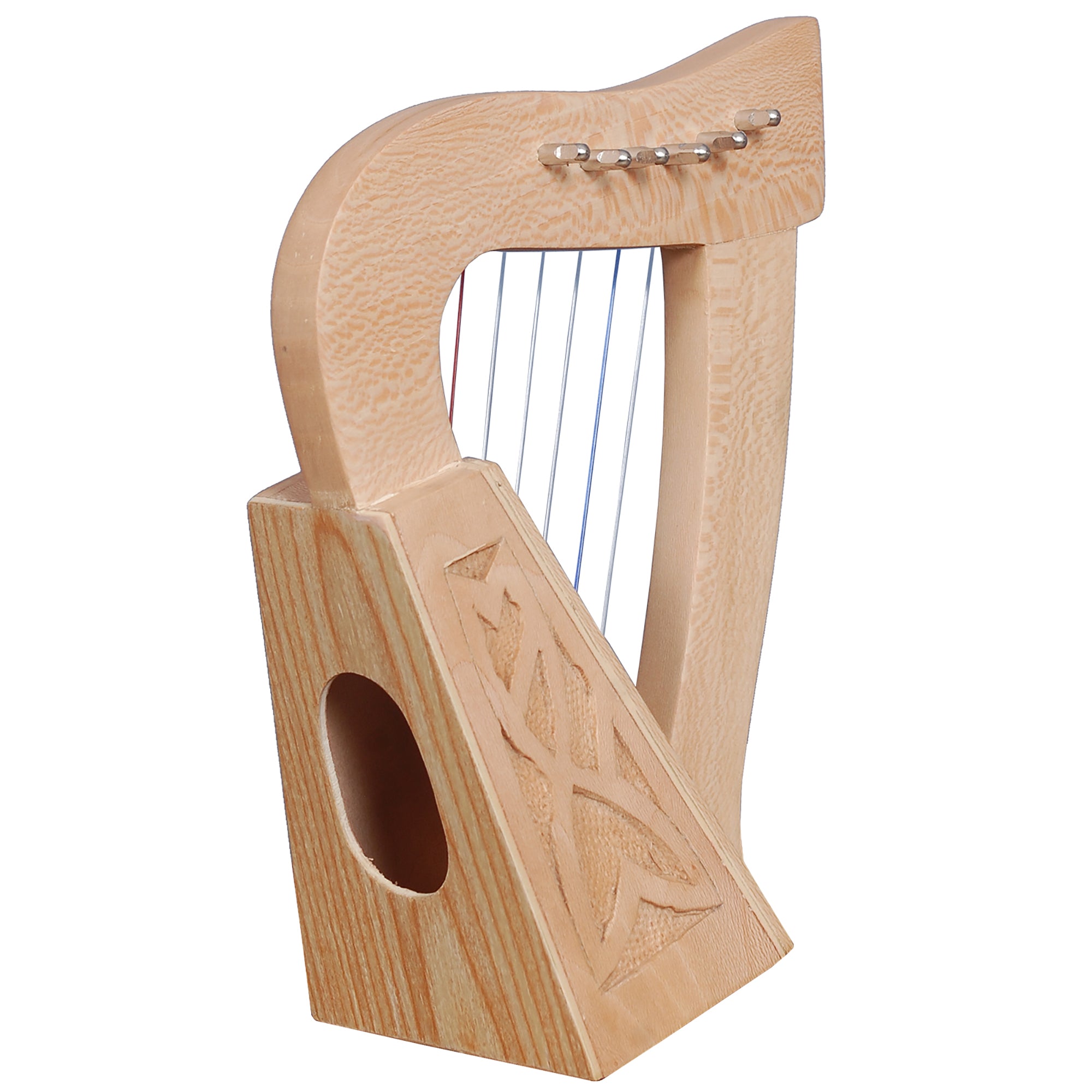 O'Carolan Harp, 6 String Lacewood Knotwork