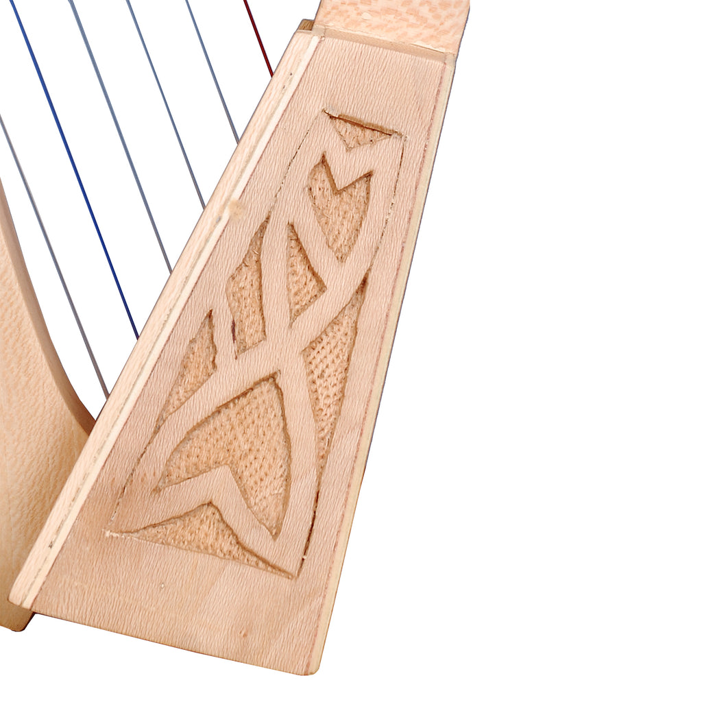 O'Carolan Harp, 6 String Lacewood Knotwork