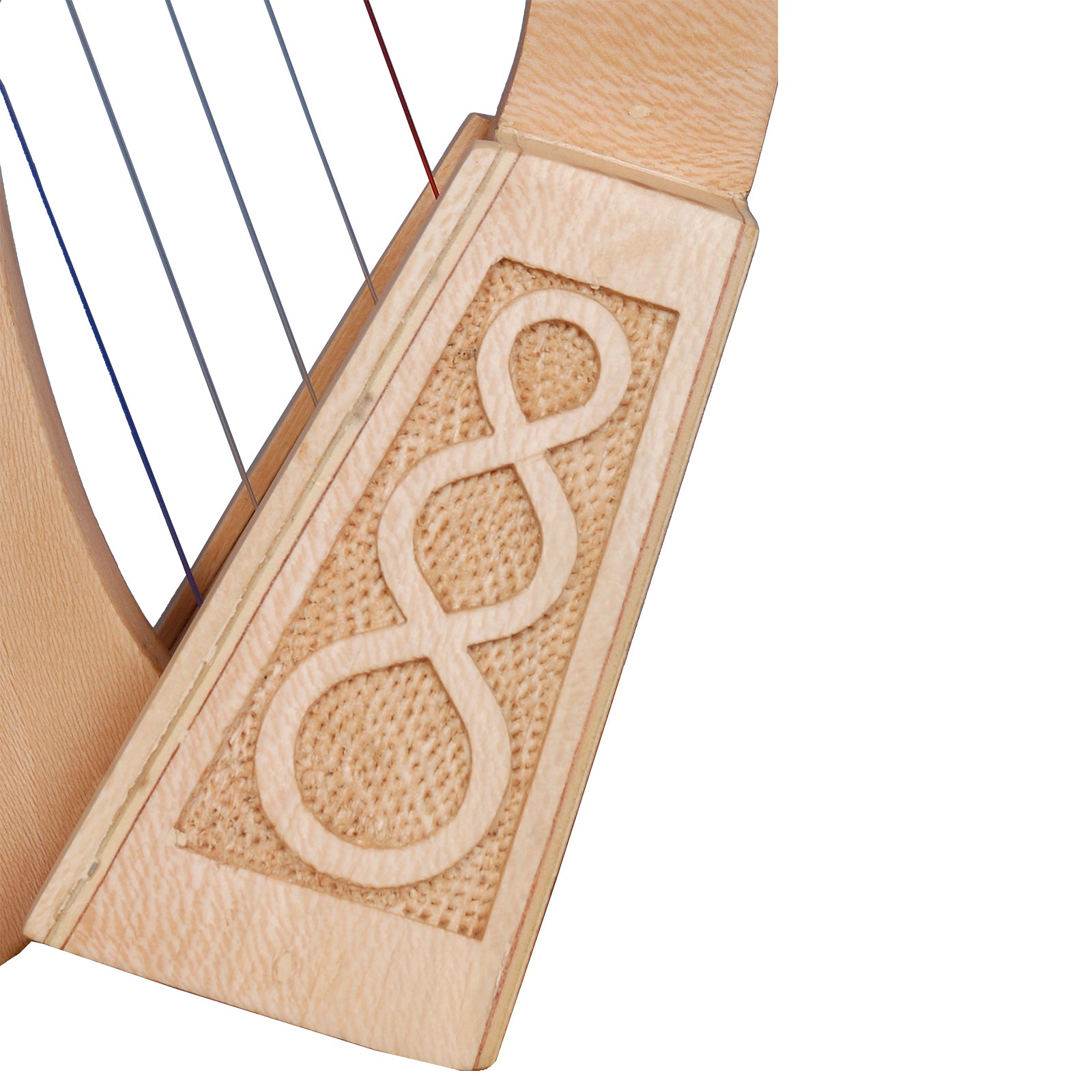 O'Carolan Harp, 5 String Lacewood Knotwork