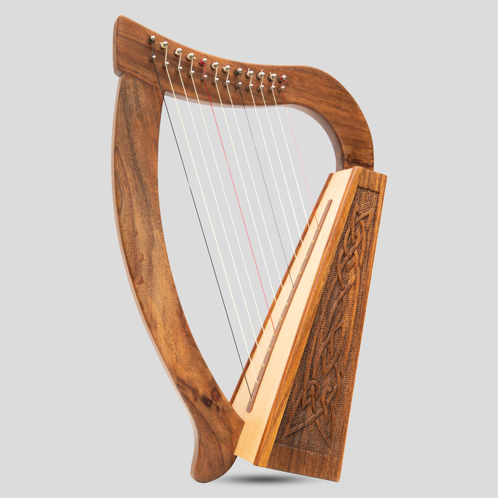 12 String O'Carolan Harp Knotwork, Mini Celtic Harp
