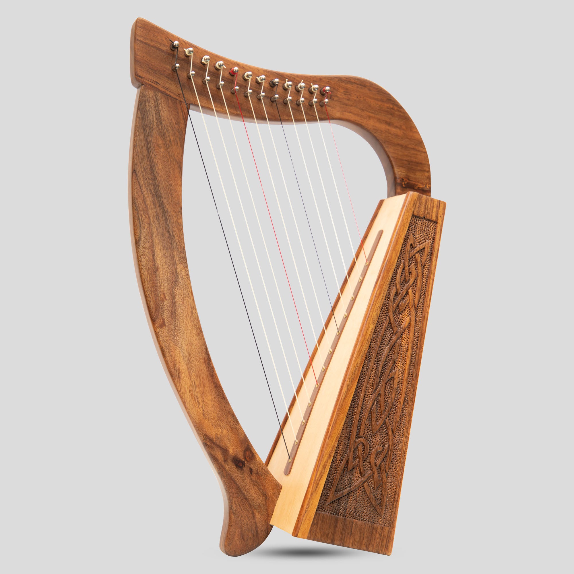 12 String O'Carolan Harp Knotwork, Mini Celtic Harp