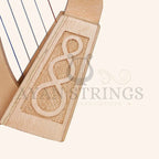 O’Carolan Harp 5 String Lacewood Knotwork - Stringed Instruments