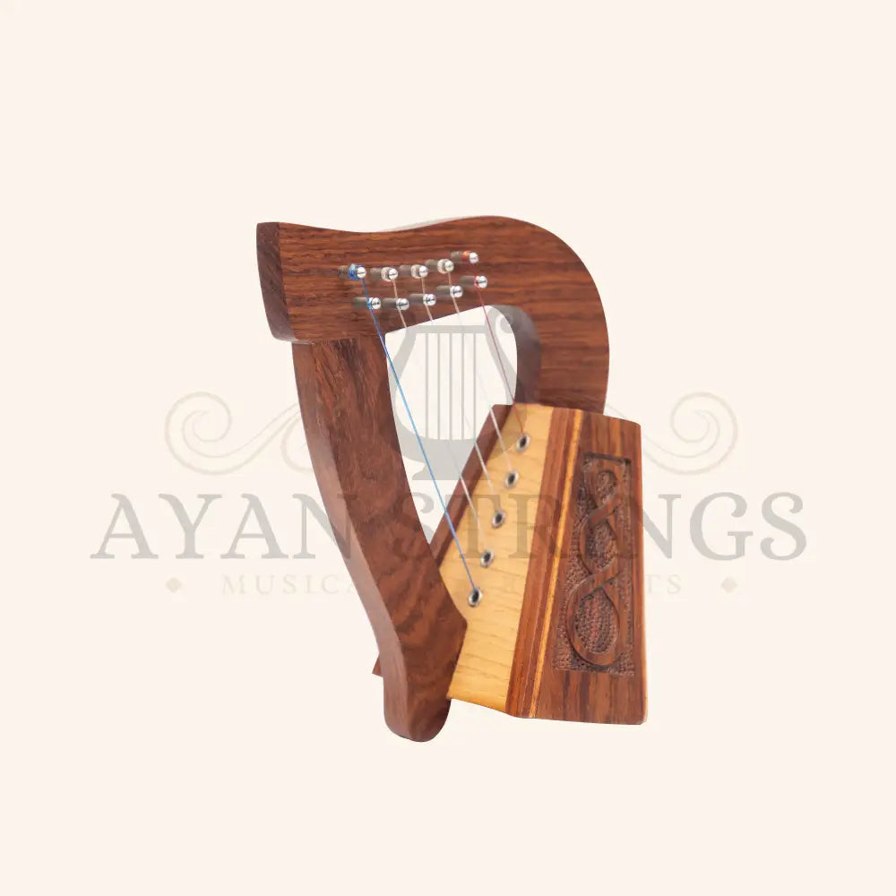 O’carolan Harp 5 String Rosewood Knotwork - Stringed Instruments