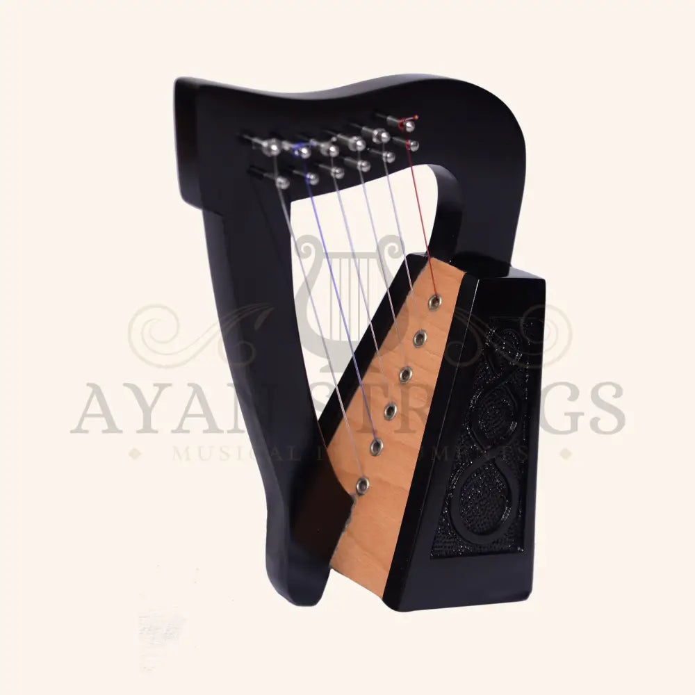 O’carolan Harp 6 String Black Knotwork - Stringed Instruments