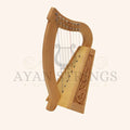 O’Carolan Harp 8 String Lacewood Celtic Dragon - Stringed Instruments