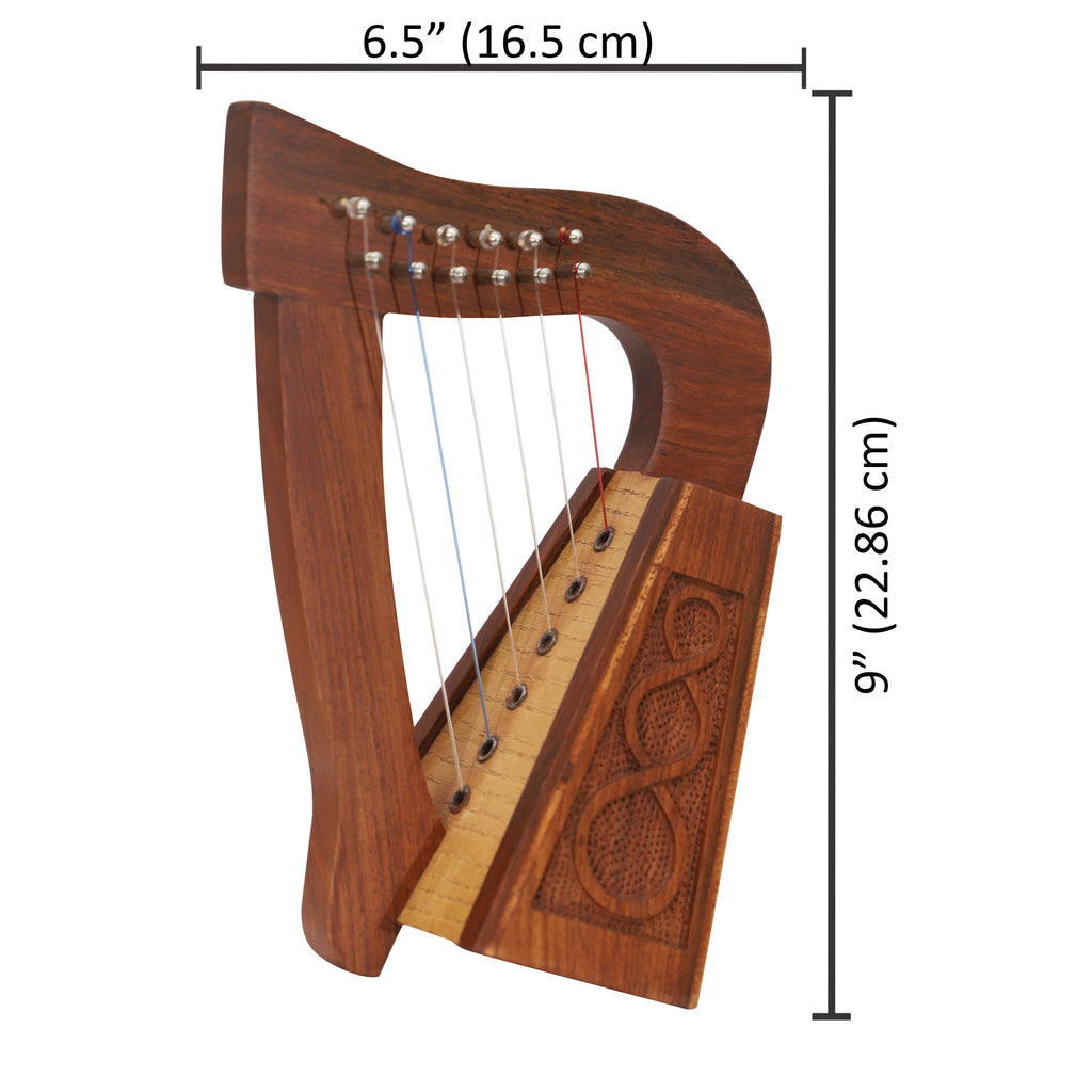 O'carolan Harp, 6 String  Rosewood Knotwork