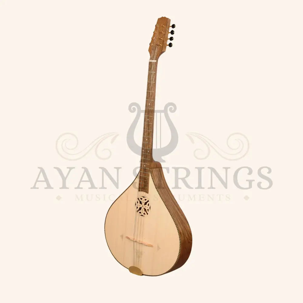 Traditional Irish Bouzouki 8 Strings Walnut with Spruce Top C103 Purfling - Stringed Instruments