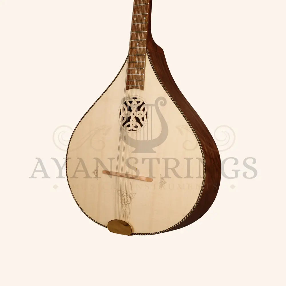 Traditional Irish Bouzouki 8 Strings Walnut with Spruce Top C103 Purfling - Stringed Instruments