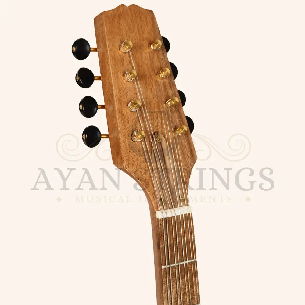 Traditional Irish Bouzouki 8 Strings Walnut with Spruce Top C103 Purfling - Stringed Instruments