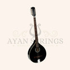 Traditional Irish Bouzouki With EQ 8 Strings Black Gloss Maple Body with Spruce Top - Stringed Instruments