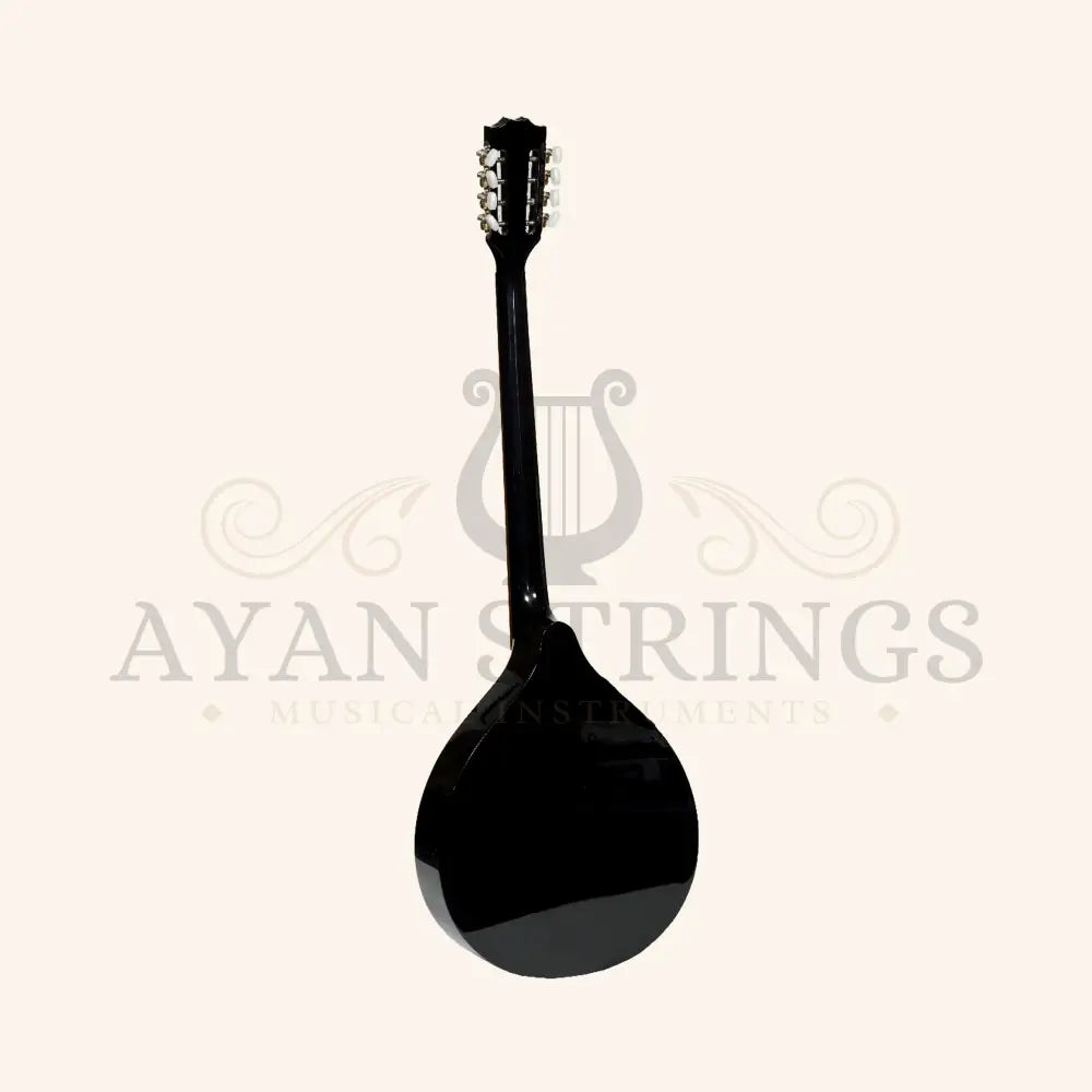 Traditional Irish Bouzouki With EQ 8 Strings Black Gloss Maple Body with Spruce Top - Stringed Instruments