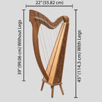 29 String Trinity Harp, Celtic Lever Harp