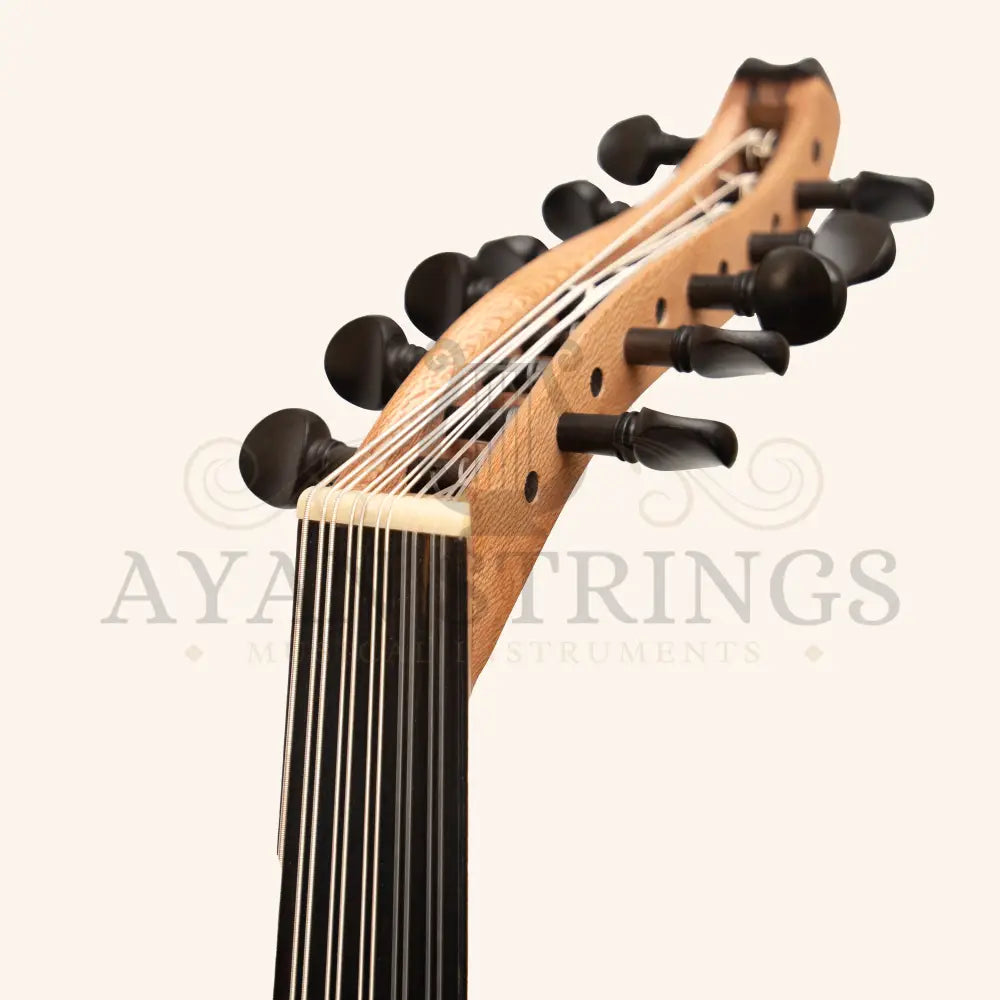 Turkish Oud 11 Strings Variegated Rosewood Lacewood - Stringed Instruments
